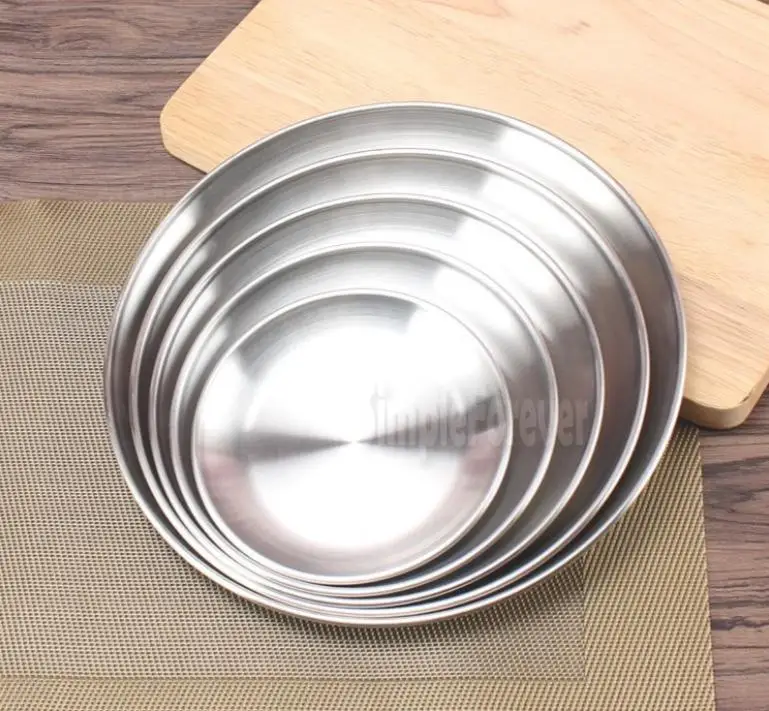 50pcs/lot 14 17 20 23 26cm Kroean Style Stainless Steel Dinnerware Dinner Dish Flat Plate Tableware Canteen Severing Tray
50pcs/lot 14 17 20 23 26cm Kroean Style Stainless Steel Dinnerware Dinner Dish Flat Plate Tableware Canteen Severing Tray