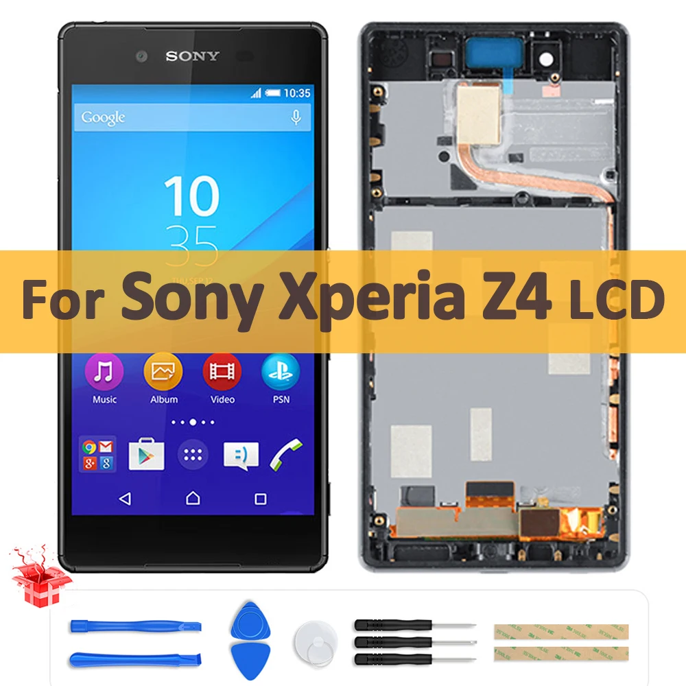 

5.2" Original LCD For Sony Xperia Z4 LCD Display Touch Screen Panel E6553 E6533 Digitizer Assembly with Frame For Sony Z3 Plus