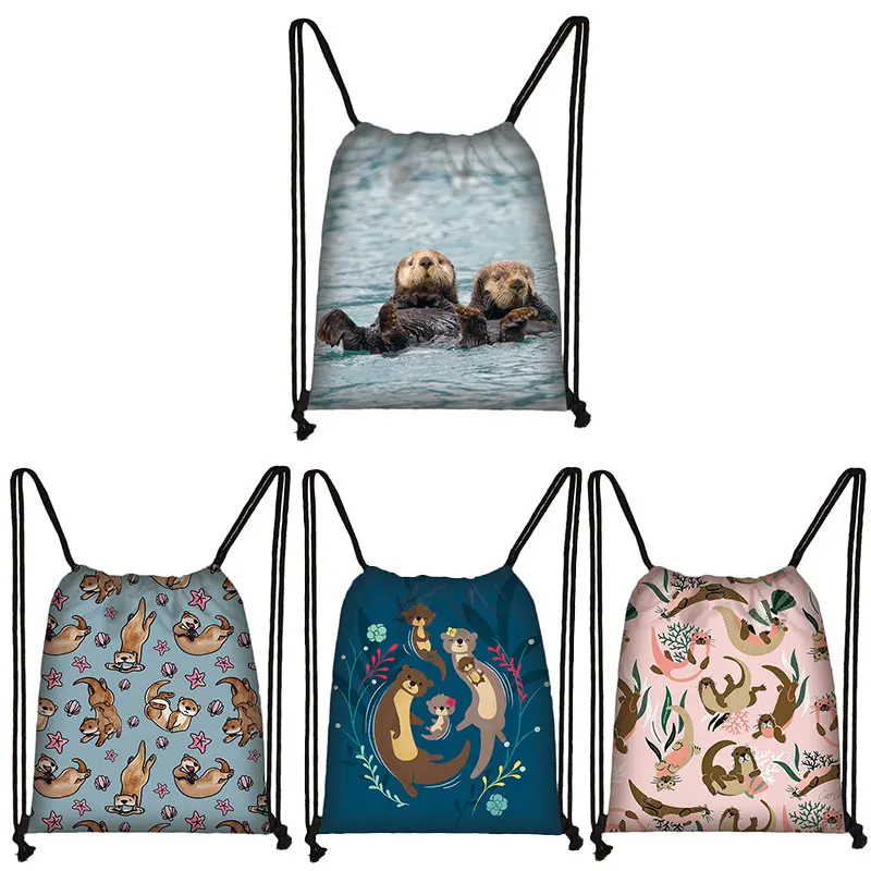 Cute Sea Otters Print Drawstring Bag Women Men Travel Bags Teenager Lovely Marine Life Pattern Backpack Casual Shoes Bags Gift
Cute Sea Otters Print Drawstring Bag Women Men Travel Bags Teenager Lovely Marine Life Pattern Backpack Casual Shoes Bags Gift