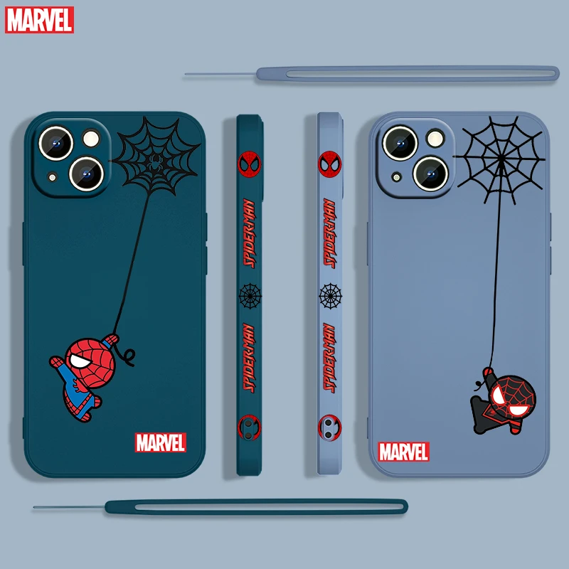 Marvel SpiderMan Mini For Apple iPhone 15 14 13 12 Mini 11 Pro XS MAX XR X 8 7 Plus Liquid Left Rope Silicone Phone Case Fundas
Marvel SpiderMan Mini For Apple iPhone 15 14 13 12 Mini 11 Pro XS MAX XR X 8 7 Plus Liquid Left Rope Silicone Phone Case Fundas