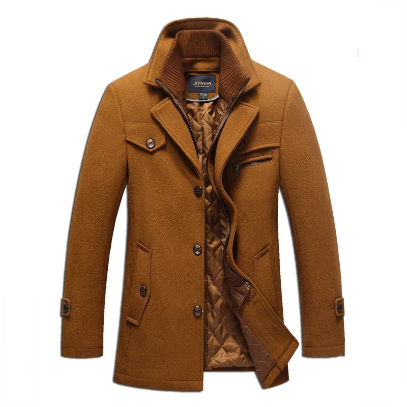 

Новое мужское бархатное утепленное шерстяное пальто большого размера в итальянском стиле элегантное модное повседневное высококачественное удобное простое приталенное пальто