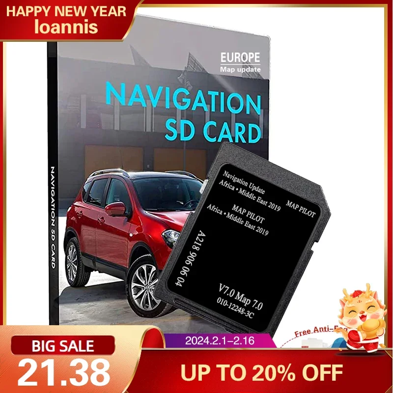 

SD Card GARMIN A2189060604 V7 Africa Middle East 2019 Maps GPS Navigation Update for Mercedes Sat Nav 8GB with Anti Fog Sticker