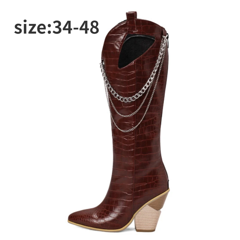 Knee High Boots Woman Winter 2023 Fashion New Hollow Punk Style Thick Heels Zipper Long Boots Women's Shoes Size 42 43 45 47 48
Knee High Boots Woman Winter 2023 Fashion New Hollow Punk Style Thick Heels Zipper Long Boots Women's Shoes Size 42 43 45 47 48