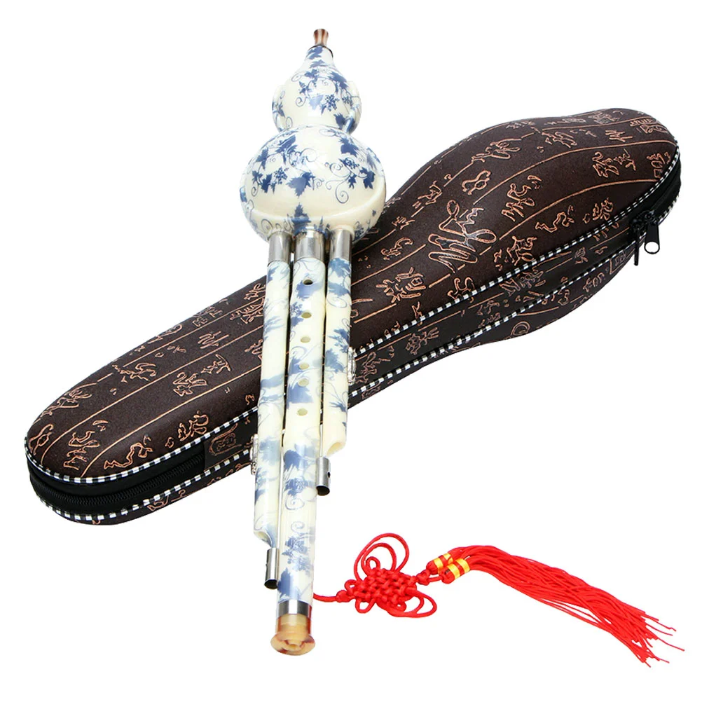 Blue and White Porcelain Gourd Silk Cucurbit Flute Synthetic Musical Instruments for Adults Chinese Beginner
Blue and White Porcelain Gourd Silk Cucurbit Flute Synthetic Musical Instruments for Adults Chinese Beginner