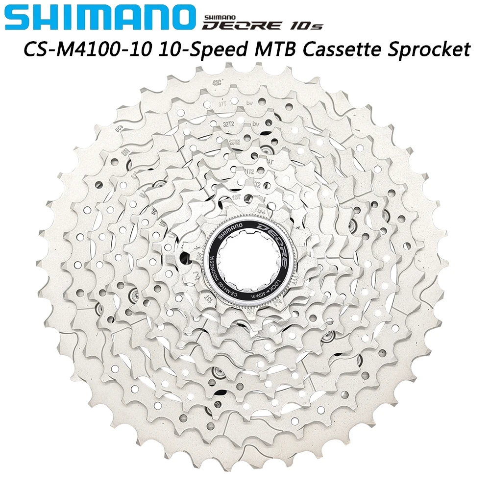 

SHIMANO DEORE CS-M4100-10 Cassette Sprocket 10 Speed 11-42T 11-46T Freewheel for MTB Bike Original Bicycle Parts