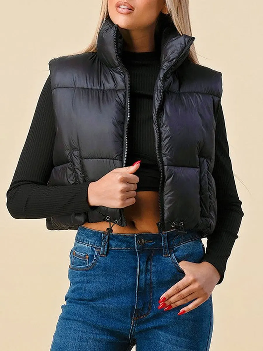 Women’s Padded Vest Sleeveless Solid Color Zip Up Crop Puffer Gilet Winter Warm Quilted Coat Outwear
Women’s Padded Vest Sleeveless Solid Color Zip Up Crop Puffer Gilet Winter Warm Quilted Coat Outwear