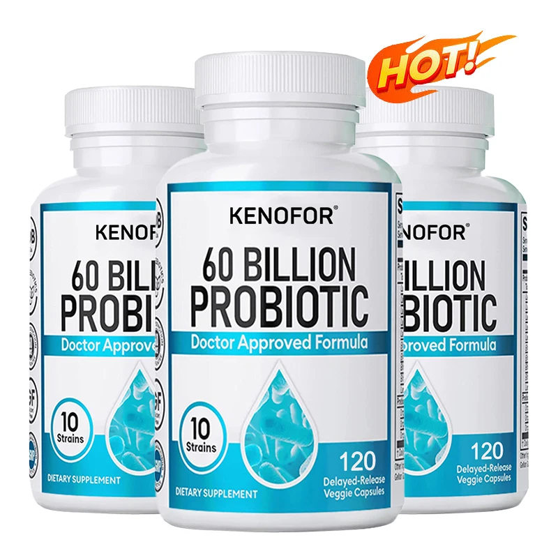 

Probiotic Complex - 60 Billion CFU - Gut Health Probiotics for Men and Women, Organic Vegan Capsules, Non-GMO, Gluten-Free