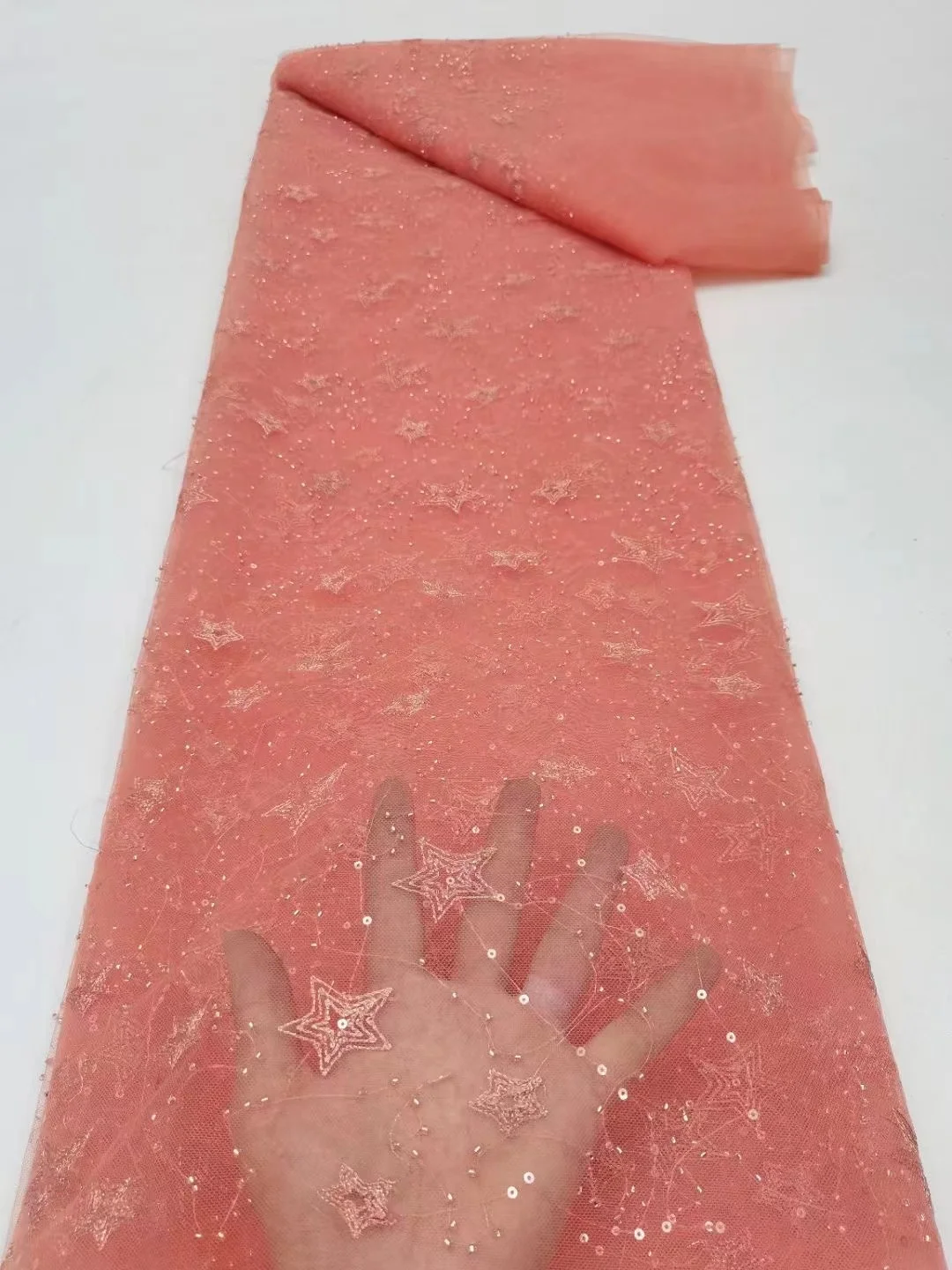 African Sequins Lace Fabric 2024 Pink High Quality Luxury Embroidery Nigerian French Tulle Mesh Lace Material For Wedding Dress
African Sequins Lace Fabric 2024 Pink High Quality Luxury Embroidery Nigerian French Tulle Mesh Lace Material For Wedding Dress