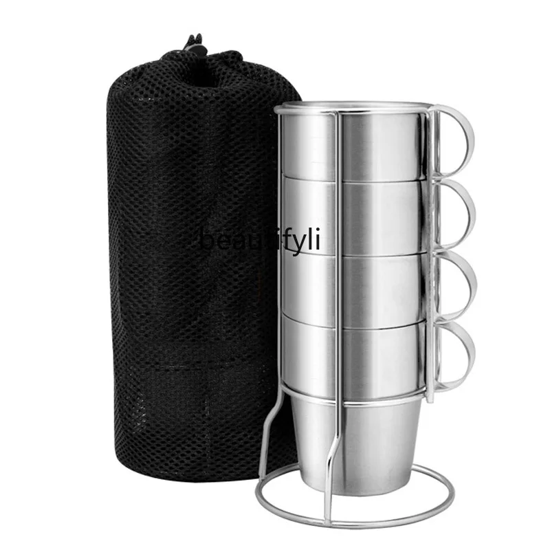 YJ Outdoor Non-Magnetic Stainless Steel Double-Deck Cup 4-Piece Set 6-Piece Cup Set
YJ Outdoor Non-Magnetic Stainless Steel Double-Deck Cup 4-Piece Set 6-Piece Cup Set