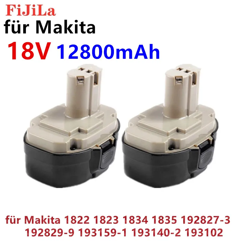 Neue 18V 12800mAh Ni-Mh Ersatz Batterie für Makita 1822 1823 1834 1835 192827-3 192829-9 193159-1 193140-2 193102
Neue 18V 12800mAh Ni-Mh Ersatz Batterie für Makita 1822 1823 1834 1835 192827-3 192829-9 193159-1 193140-2 193102