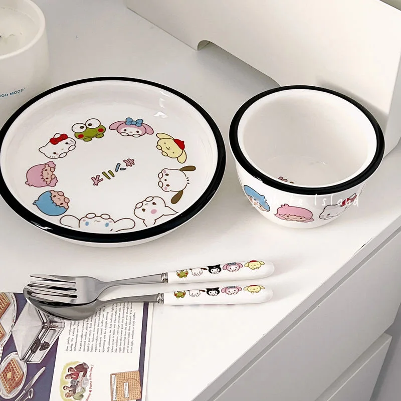 Sanrioed Bowl Kawaii Anime Kt Cat Cinnamoroll Mymelody Household Children Rice Fruit Ceramic Tray Kitchen Restaurant Tableware
Sanrioed Bowl Kawaii Anime Kt Cat Cinnamoroll Mymelody Household Children Rice Fruit Ceramic Tray Kitchen Restaurant Tableware