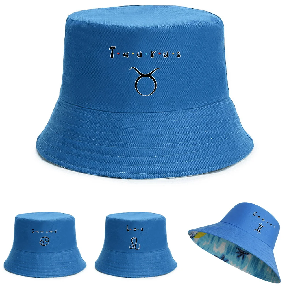 Fashion Bucket Hats Men Women Cotton Outdoor Reversible Fisherman Caps Beach Fishing Hat Girl Boy Constellation Print Panama Hat
Fashion Bucket Hats Men Women Cotton Outdoor Reversible Fisherman Caps Beach Fishing Hat Girl Boy Constellation Print Panama Hat