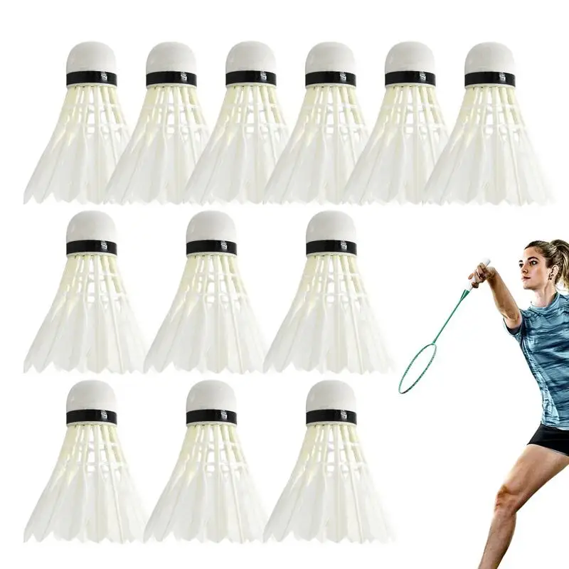 Волан для бадминтона, набор из 12 мячей для тренировок по бадминтону, для упражнений и скоростных тренировок в помещении 
Волан для бадминтона, набор из 12 мячей для тренировок по бадминтону, для упражнений и скоростных тренировок в помещении