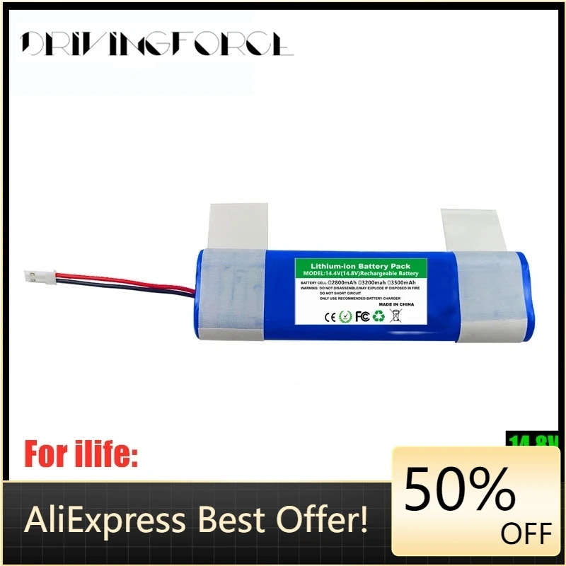 Genuine 14.8V 2600mah 3500Mah 18650 Lithium Battery For ILIFE V3s Pro, V50, V5s Pro, V8s, X750 Robot Vacuum Cleaner Battery
Genuine 14.8V 2600mah 3500Mah 18650 Lithium Battery For ILIFE V3s Pro, V50, V5s Pro, V8s, X750 Robot Vacuum Cleaner Battery