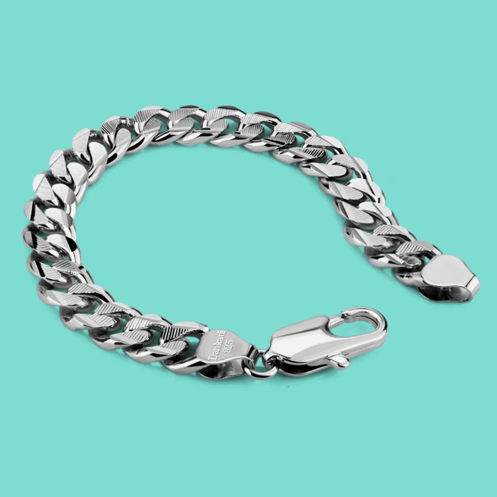 Free Shipping 925 Sterling Silver 10MM Wide Cuba Chain Men Women Jewelry Fashion Punk Rock Beautiful Bracelet Wedding Nice Gift
Free Shipping 925 Sterling Silver 10MM Wide Cuba Chain Men Women Jewelry Fashion Punk Rock Beautiful Bracelet Wedding Nice Gift