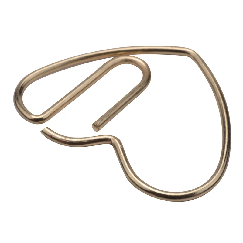 100 Pieces Love Heart Shaped Small Paper Clips Bookmark Clips for Office School Home Metal Paper Clips Golden
100 Pieces Love Heart Shaped Small Paper Clips Bookmark Clips for Office School Home Metal Paper Clips Golden