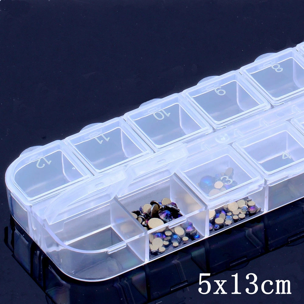 1pc Rectangle Shape Nail Art Box 12 Grid Rhinestone Plastic Box Tools Case Material Plastic High Quality Nail Art Tools Case
1pc Rectangle Shape Nail Art Box 12 Grid Rhinestone Plastic Box Tools Case Material Plastic High Quality Nail Art Tools Case