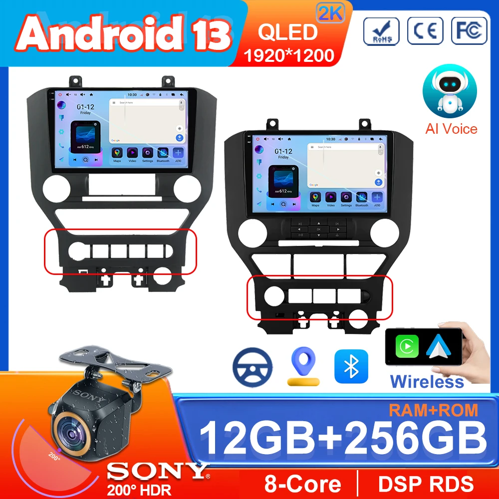 QLED экран Android 13 для FORD Mustang 2014-2021 мультимедийный автомобильный плеер экран навигации GPS Радио Стерео головное устройство No 2 Din
QLED экран Android 13 для FORD Mustang 2014-2021 мультимедийный автомобильный плеер экран навигации GPS Радио Стерео головное устройство No 2 Din