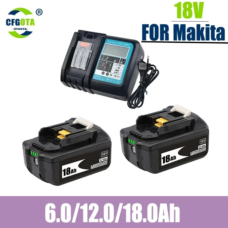 100% Original Upgrade BL1860 Battery 18V 6000mAh Li-ion Makita 18V Battery BL1840 BL1860 BL1850 BLxt 400 + Charger
100% Original Upgrade BL1860 Battery 18V 6000mAh Li-ion Makita 18V Battery BL1840 BL1860 BL1850 BLxt 400 + Charger