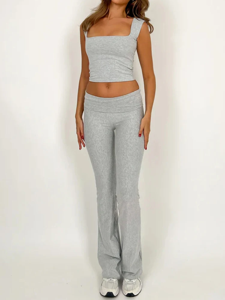Rockmore Two Piece Yoga Set Women'S Tracksuit Solid Crop Top and Skinny Flare Pants Suit Fashion Body-Shaping Sporty Outfits
Rockmore Two Piece Yoga Set Women'S Tracksuit Solid Crop Top and Skinny Flare Pants Suit Fashion Body-Shaping Sporty Outfits