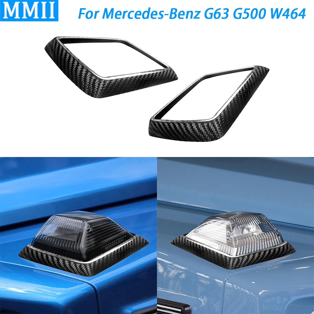 Для Mercedes-Benz G63 G500 W464 2019-2020 2 шт., натуральное углеродное волокно, передняя боковая бленда двигателя, сигнал поворота, фоторамка, декоративная крышка
Для Mercedes-Benz G63 G500 W464 2019-2020 2 шт., натуральное углеродное волокно, передняя боковая бленда двигателя, сигнал поворота, фоторамка, декоративная крышка