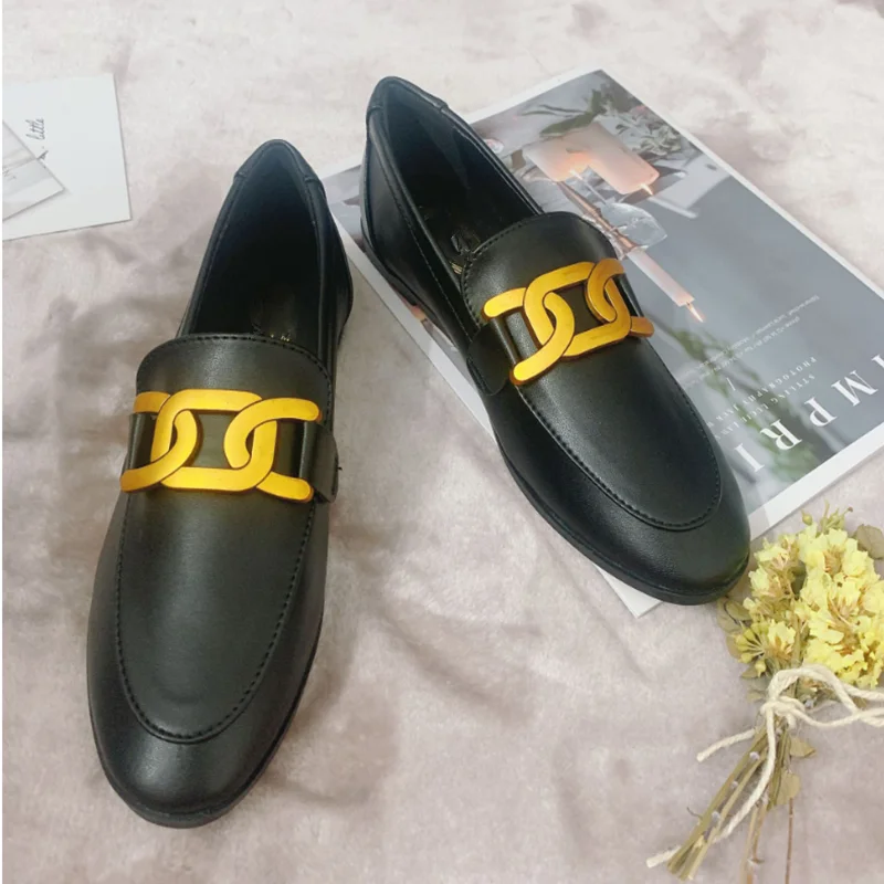 Ladies Flat Shoes 2023 Spring and Autumn New Round Toe Metal Buckle Casual Outdoor Fashion Loafers
Ladies Flat Shoes 2023 Spring and Autumn New Round Toe Metal Buckle Casual Outdoor Fashion Loafers