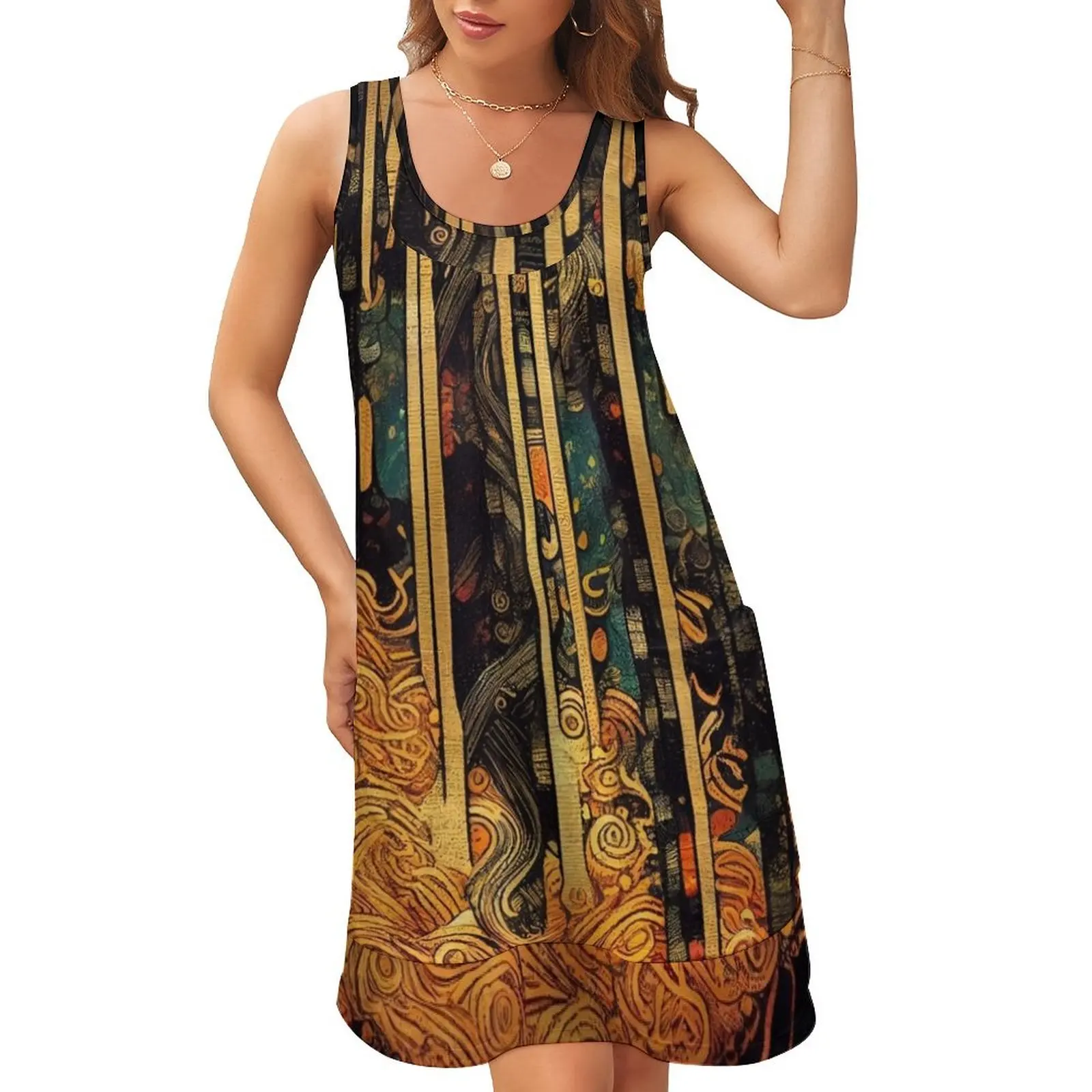 Klimt Inspired Ramen Poster Sleeveless U-Neck Fake Two Piece Dress Dance dresses Women's dress prom dresses
Klimt Inspired Ramen Poster Sleeveless U-Neck Fake Two Piece Dress Dance dresses Women's dress prom dresses