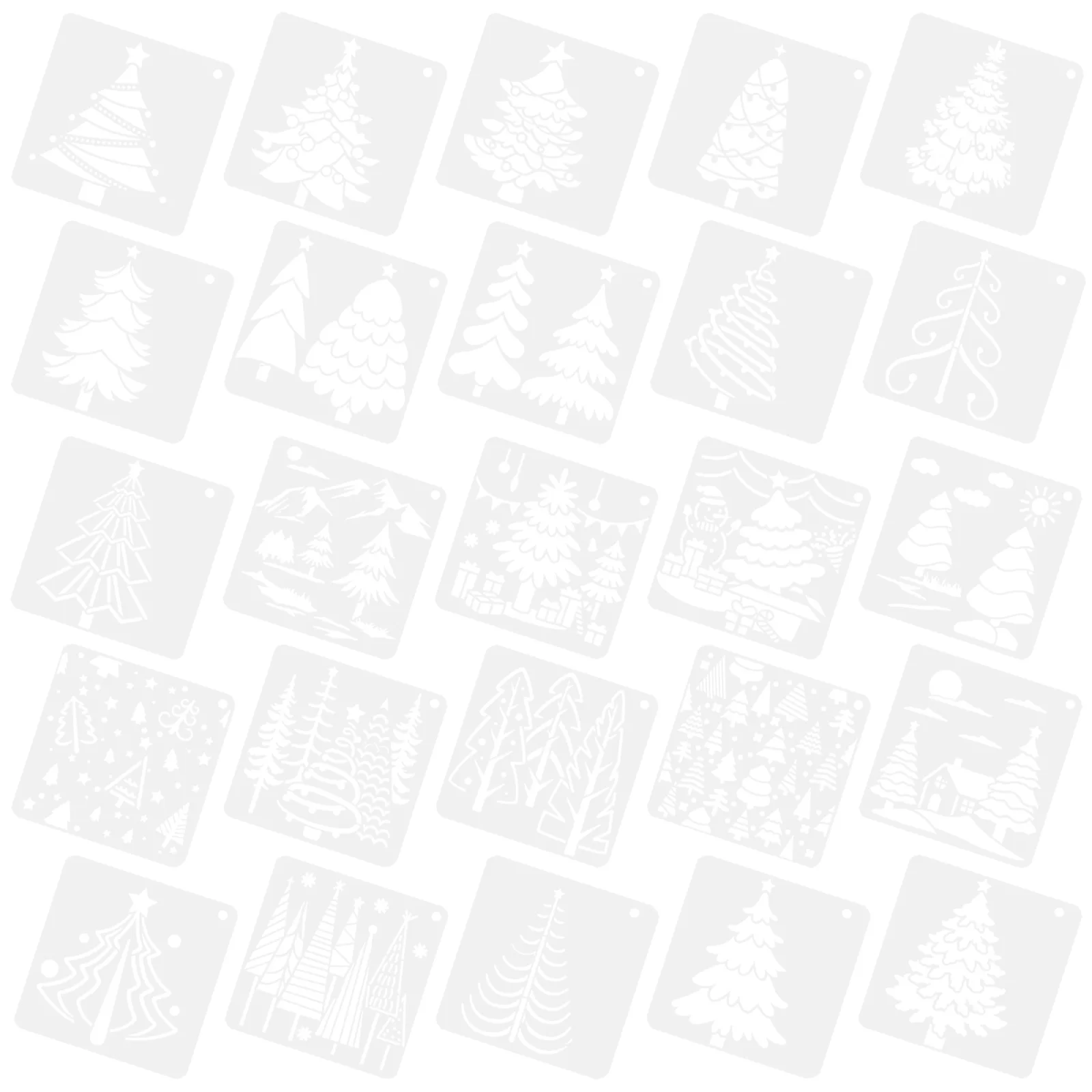 25 Pcs Christmas Tree Painting Template Pet Children's Handbook Hollow Spray Props Stencils Mold European American
25 Pcs Christmas Tree Painting Template Pet Children's Handbook Hollow Spray Props Stencils Mold European American