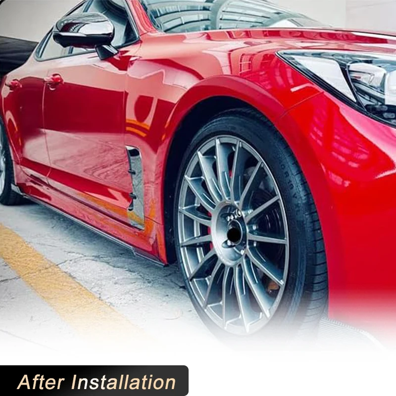 Car Side Skirts for KIA Stinger GT EX Hatchback 4-Door 2018-2023 Side Door Bumper Apron Lip Extensions Body Kits Carbon Fiber Car Side Skirts for KIA Stinger GT EX Hatchback 4-Door 2018-2023 Side Door Bumper Apron Lip Extensions Body Kits Carbon Fiber