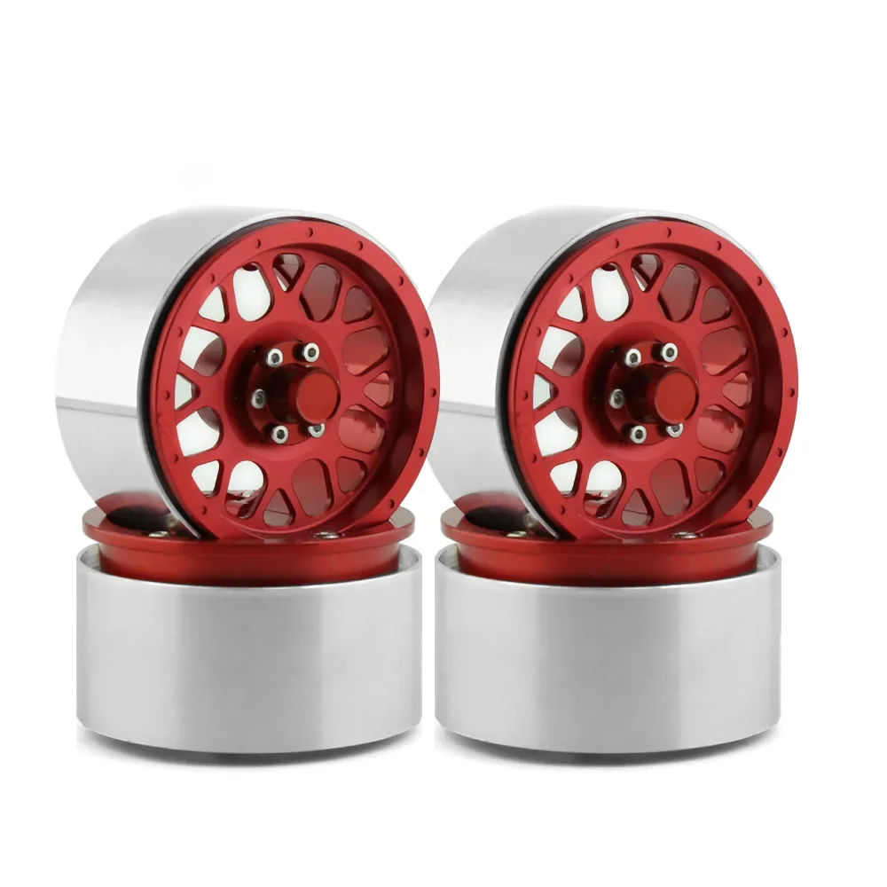 

4pcs Aluminum Alloy 2.2 Beadlock Wheel Rims for 1/10 RC Crawler Trxs TRX4 RC4WD D90 Axial SCX10 90028 90035 90046 90047 D110