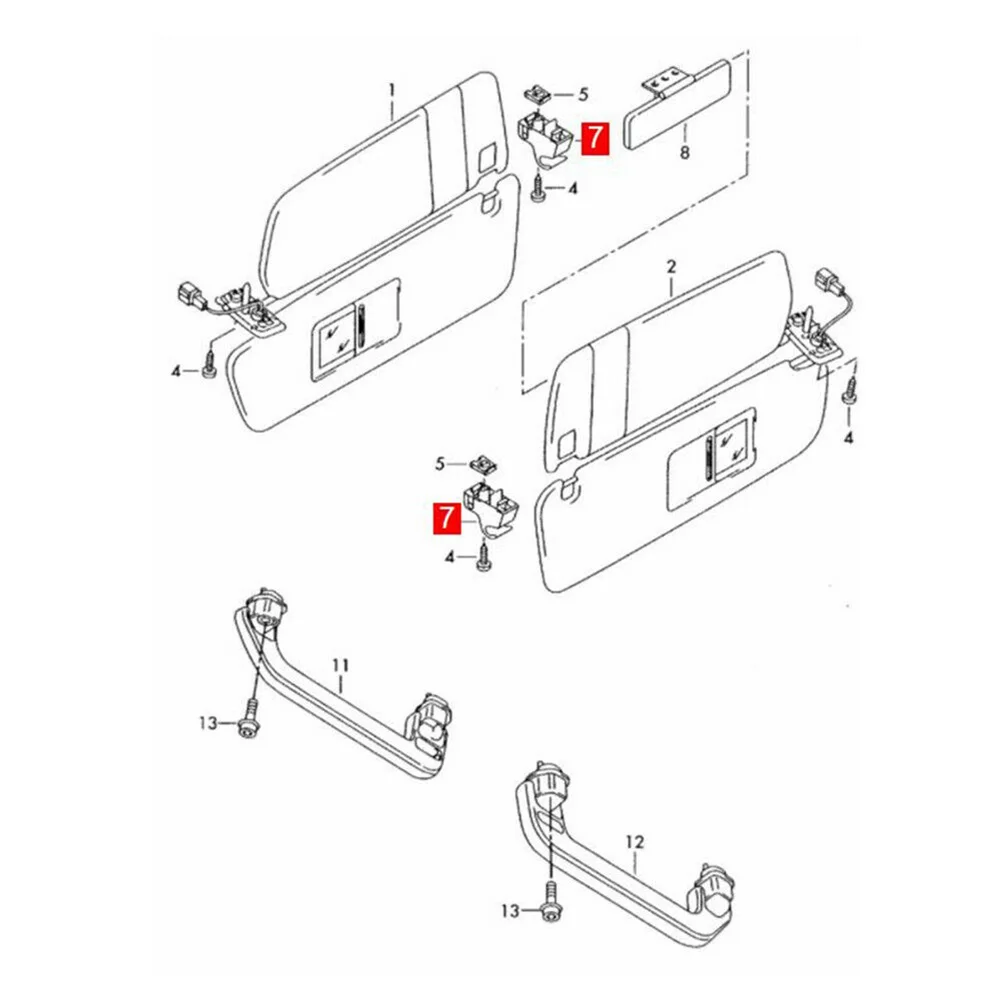 1pc Car Front Left Right Sun Visor Clip Hook Holder Retainer Hook Fastener Holder Bracket 4L0859561J50 For For
1pc Car Front Left Right Sun Visor Clip Hook Holder Retainer Hook Fastener Holder Bracket 4L0859561J50 For For