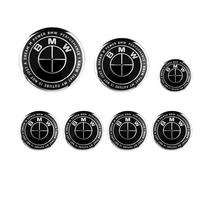 7Pcs Front Hood Emblem For BMW 50th Anniversary Logo 82mm+Rear Badge 74mm+Wheel Hub Cap 68mm+Steering Wheel Sticker 45mm
7Pcs Front Hood Emblem For BMW 50th Anniversary Logo 82mm+Rear Badge 74mm+Wheel Hub Cap 68mm+Steering Wheel Sticker 45mm