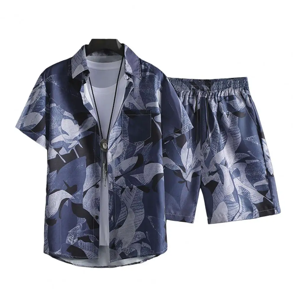 2Pcs/Set Summer Outfit Men Shirt Hawaii Printing Short Sleeve Wide Leg Shorts Set Casual Outfit Shirt Shorts Set
2Pcs/Set Summer Outfit Men Shirt Hawaii Printing Short Sleeve Wide Leg Shorts Set Casual Outfit Shirt Shorts Set