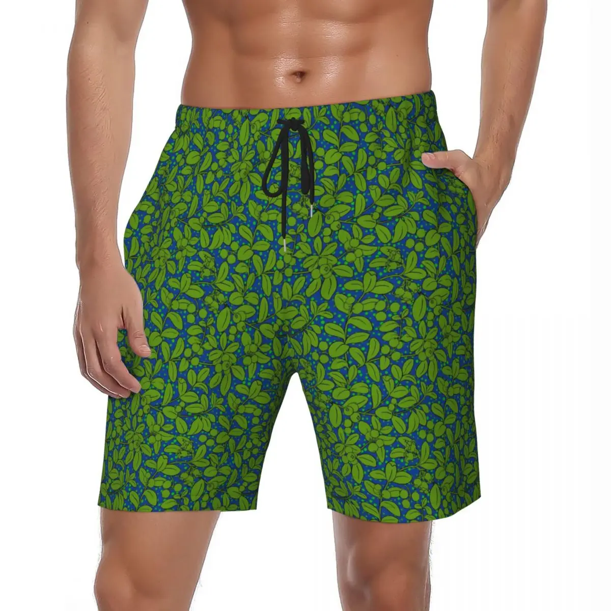 

Купальный костюм с зелеными растениями, шорты для спортзала, летние модные пляжные шорты с принтом листьев, Мужская Дизайнерская спортивная одежда, удобные пляжные плавки