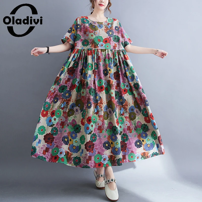 Oladivi Big Long Dress for Women 2023 Summer Beach Wear Oversized Casual Loose Boho Dresses Large Size Vestidios Robe 9062 8XL
Oladivi Big Long Dress for Women 2023 Summer Beach Wear Oversized Casual Loose Boho Dresses Large Size Vestidios Robe 9062 8XL