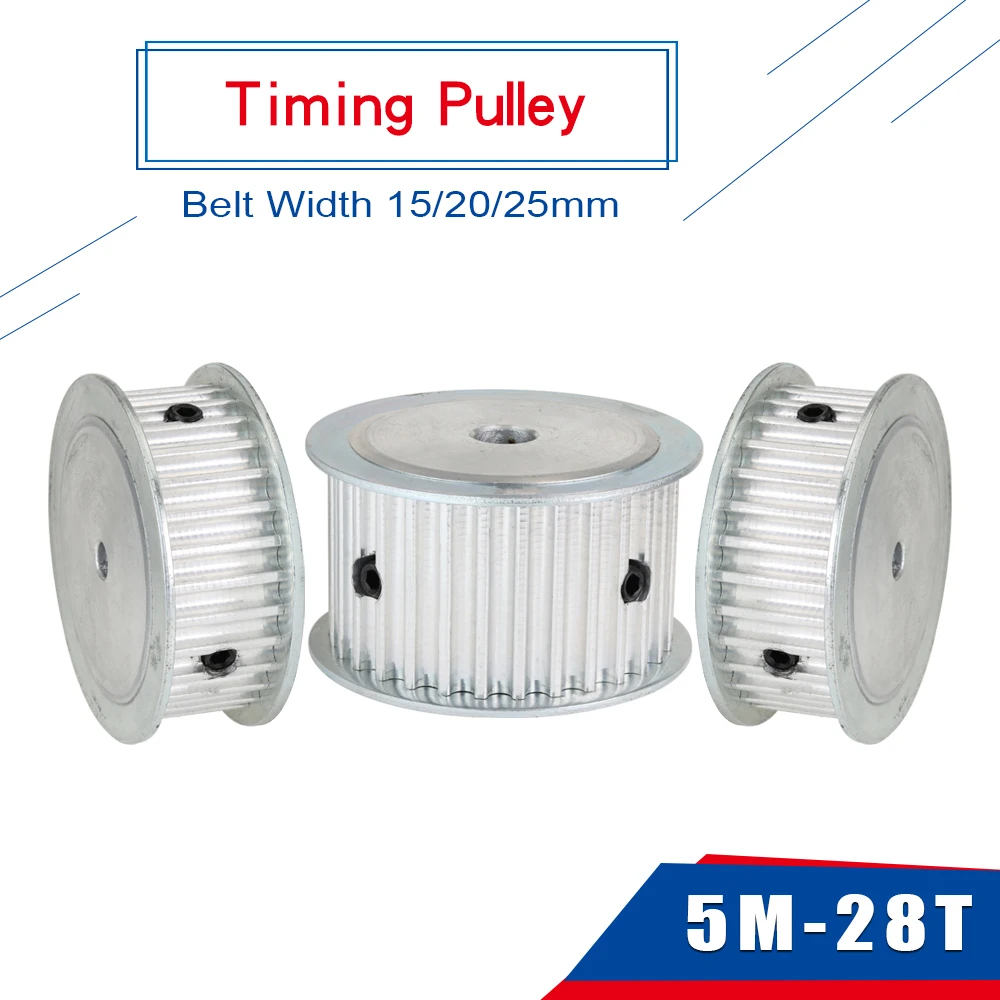 Toothed Pulley 5M-28T Circular Arc Tooth Bore 8/10/12/12.7/14/15/16/17/19/20mm Aluminum Pulley AF Shape For Electric Motor
Toothed Pulley 5M-28T Circular Arc Tooth Bore 8/10/12/12.7/14/15/16/17/19/20mm Aluminum Pulley AF Shape For Electric Motor