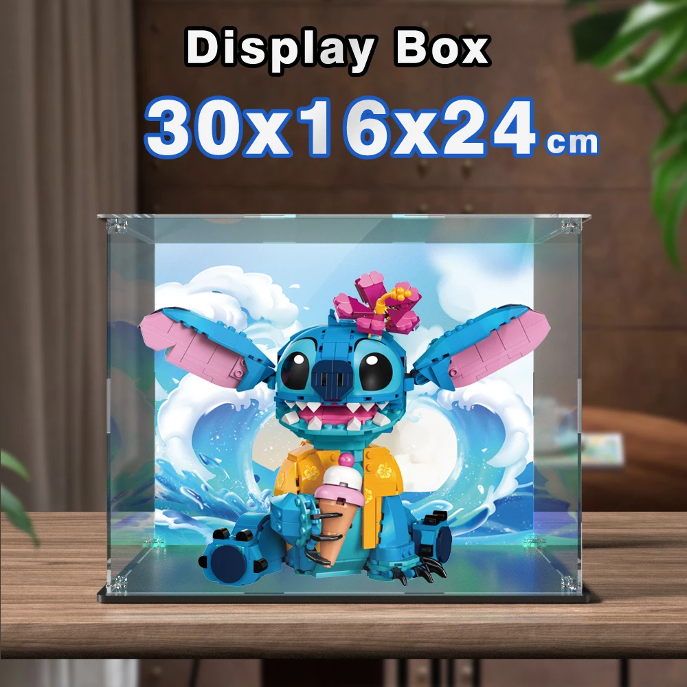 Акриловая витрина для Lego 43249, Ститч, пылезащитный прозрачный дисплей, фотография (Набор Lego в комплект не входит) 
Акриловая витрина для Lego 43249, Ститч, пылезащитный прозрачный дисплей, фотография (Набор Lego в комплект не входит)