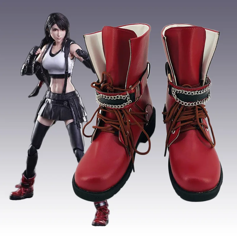 Обувь для косплея Tifa Lockhart, игра, финальная фантазия VII, женская красная обувь для косплея, финальная фантазия, косплей Tifa, Рождество
Обувь для косплея Tifa Lockhart, игра, финальная фантазия VII, женская красная обувь для косплея, финальная фантазия, косплей Tifa, Рождество