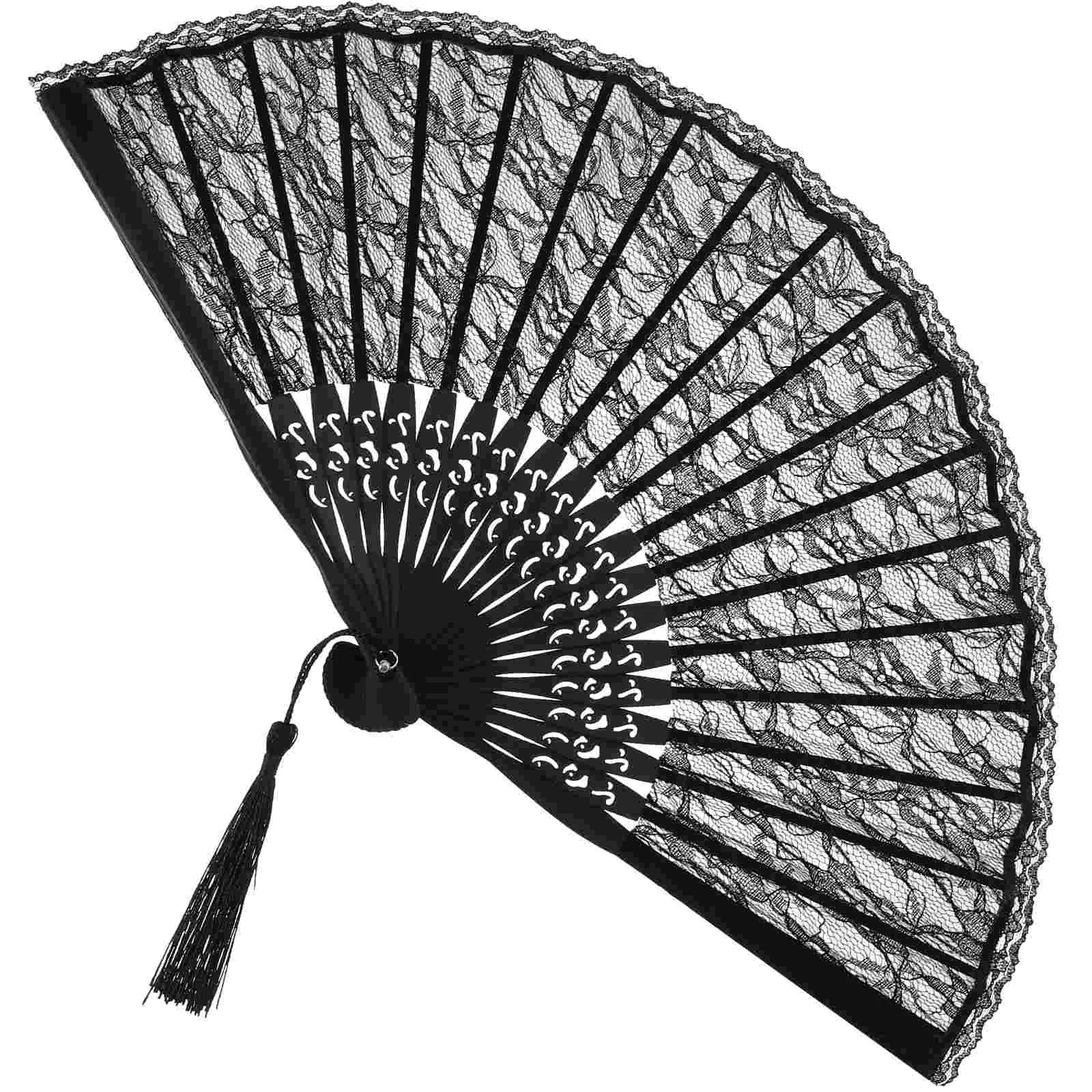 Spanish Victorian Hand Fan For Wedding Party Favor Fancy Dress Exquisite Double Layer Lace Fan Japanese Folding Fan (Black)
Spanish Victorian Hand Fan For Wedding Party Favor Fancy Dress Exquisite Double Layer Lace Fan Japanese Folding Fan (Black)