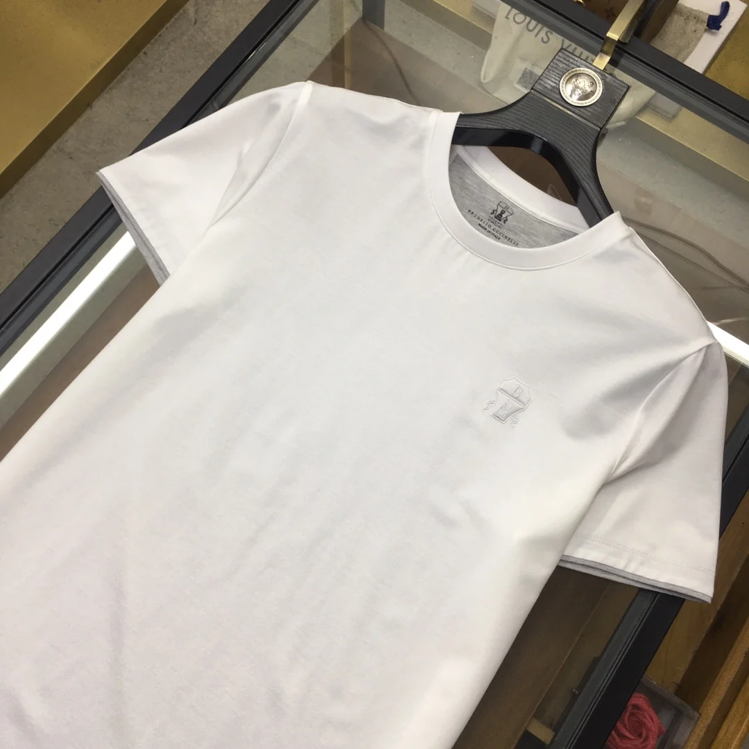 

BILLIONAIRE OECHSLI T-Shirt men cotton 2024 summer new thin embroidery fashion Breathable big size M-3XL Short sleeve Shirt