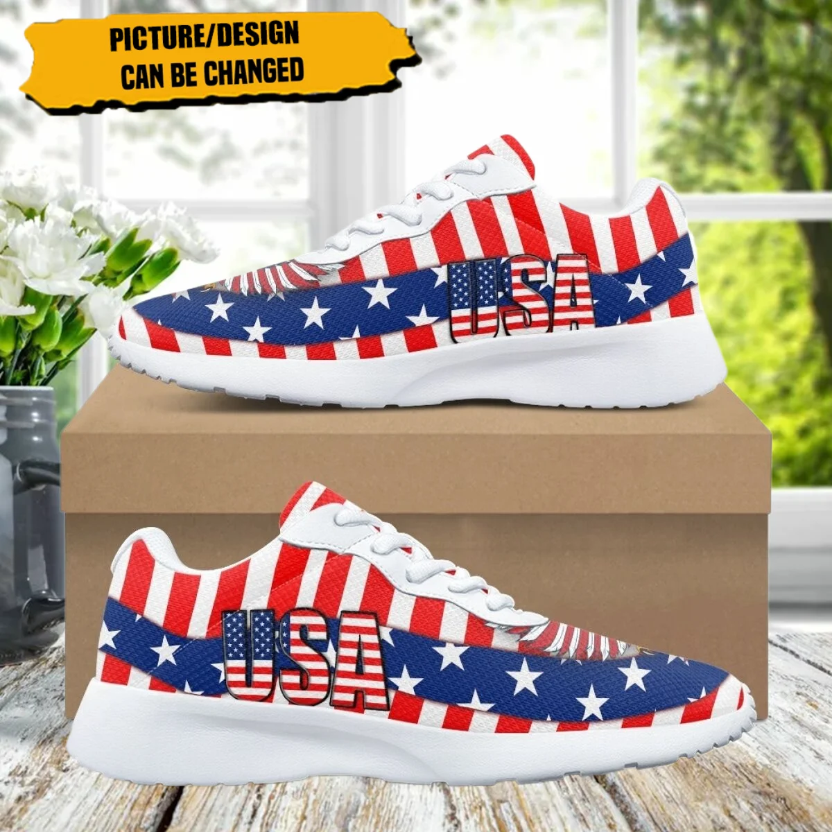American National Flag Print Sneaker for Women Travel without tired feet Durable jogging Training Shoes Holiday Gift for Ladies
American National Flag Print Sneaker for Women Travel without tired feet Durable jogging Training Shoes Holiday Gift for Ladies