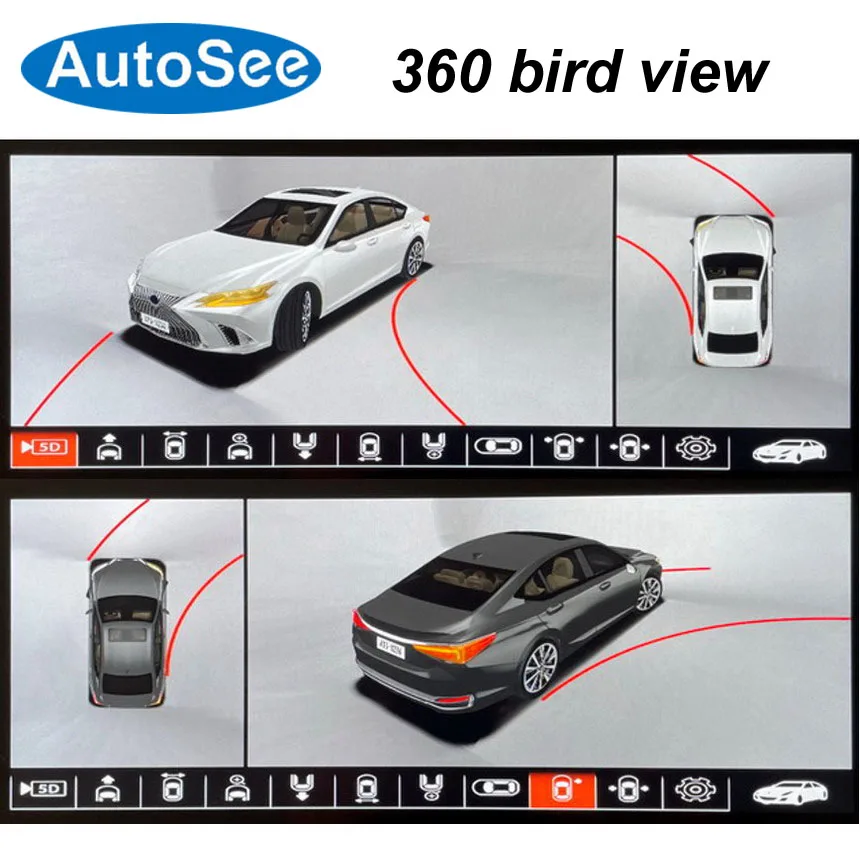 suit original OEM monitor 2015-2017 for Lexus ES300h car 360 camera 3D bird eye Panoramic view Front rear side Surround reverse
suit original OEM monitor 2015-2017 for Lexus ES300h car 360 camera 3D bird eye Panoramic view Front rear side Surround reverse