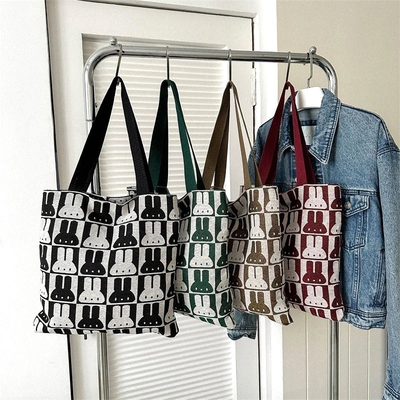 Rabbit Canvas Bag Handbag Shoulder Bags Large Capacity Bunny Tote Bag Women Commuter Armpit Bag Cosmetic Bag Shopping Bag Gifts
Rabbit Canvas Bag Handbag Shoulder Bags Large Capacity Bunny Tote Bag Women Commuter Armpit Bag Cosmetic Bag Shopping Bag Gifts