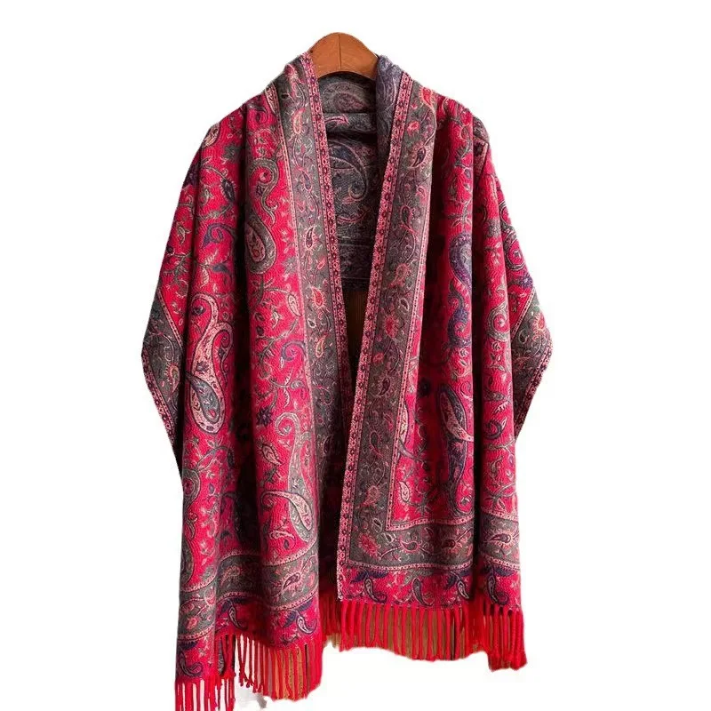 

Travel Ethnic Style Autumn Cashmere Stoles Scarf Women's Bohemian Desert Design Print Wrap Warm Shawl Pashmina Foulard Bandana