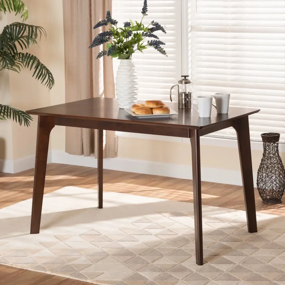 

Seneca Modern and Contemporary Dark Brown Finished Wood Dining Table Freight Free Furniture Room Home