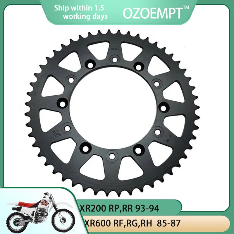 

OZOEMPT 520-48T Motorcycle Rear Sprocket Apply to XR200 RP,RR XR250 RG,RH,RJ,RK XR500 SA,SZ,RB,RC,RD,RE,RF XR600 RF,RG,RH XL250