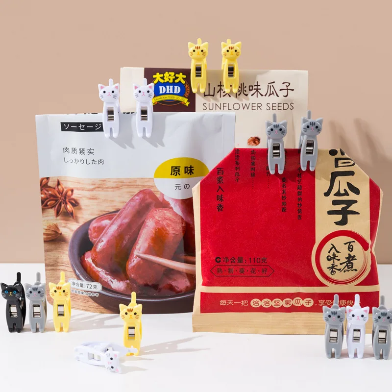 Portable Sealing Clip for Snack, Sealing Clamp, Plastic Windproof Clip, Multifunction Tool, Cartoon Cat, Food Press, Storage
Portable Sealing Clip for Snack, Sealing Clamp, Plastic Windproof Clip, Multifunction Tool, Cartoon Cat, Food Press, Storage