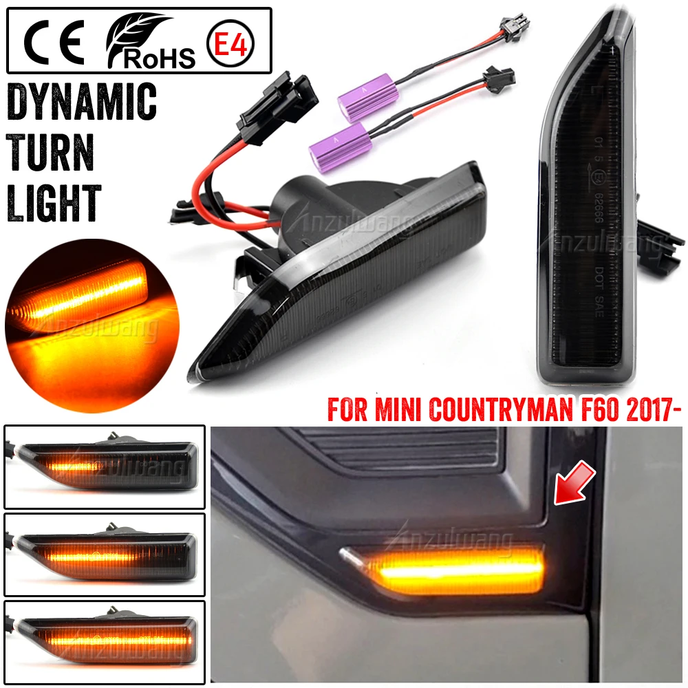 2X Dynamic LED Turn Signal Indicator Flasher Side Marker Lamps Repeater Lights Flowing For MINI F60 Countryman 2017-2020
2X Dynamic LED Turn Signal Indicator Flasher Side Marker Lamps Repeater Lights Flowing For MINI F60 Countryman 2017-2020
