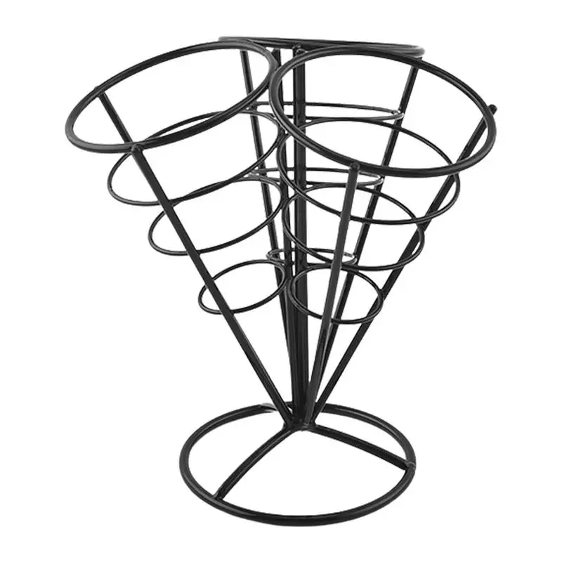 Cone Fries Basket Conical Basket Made With Iron And Non-stick Paint Conical 3 Combination Holder For Fries Fish Chips Appetizers
Cone Fries Basket Conical Basket Made With Iron And Non-stick Paint Conical 3 Combination Holder For Fries Fish Chips Appetizers