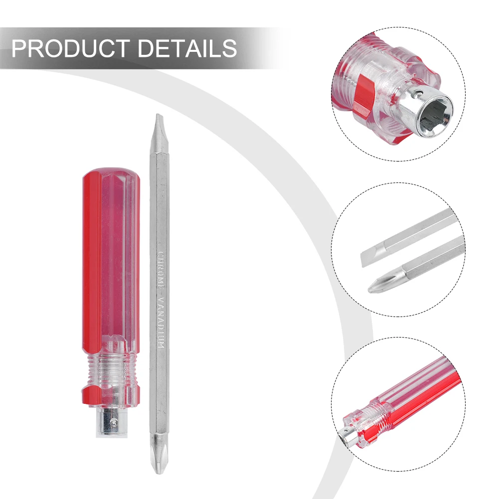 1pc Slotted Cross Screwdriver Double Head 6mm Head Diameter 175mm Length Magnetic Tip Screw Driver Spanner Hand Repair Tool
1pc Slotted Cross Screwdriver Double Head 6mm Head Diameter 175mm Length Magnetic Tip Screw Driver Spanner Hand Repair Tool
